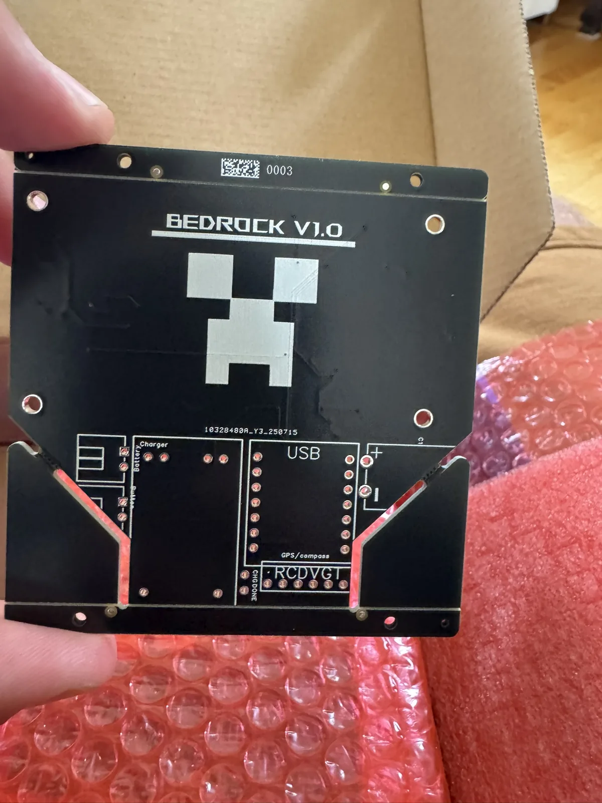 Custom black PCB, Bedrock V1.0