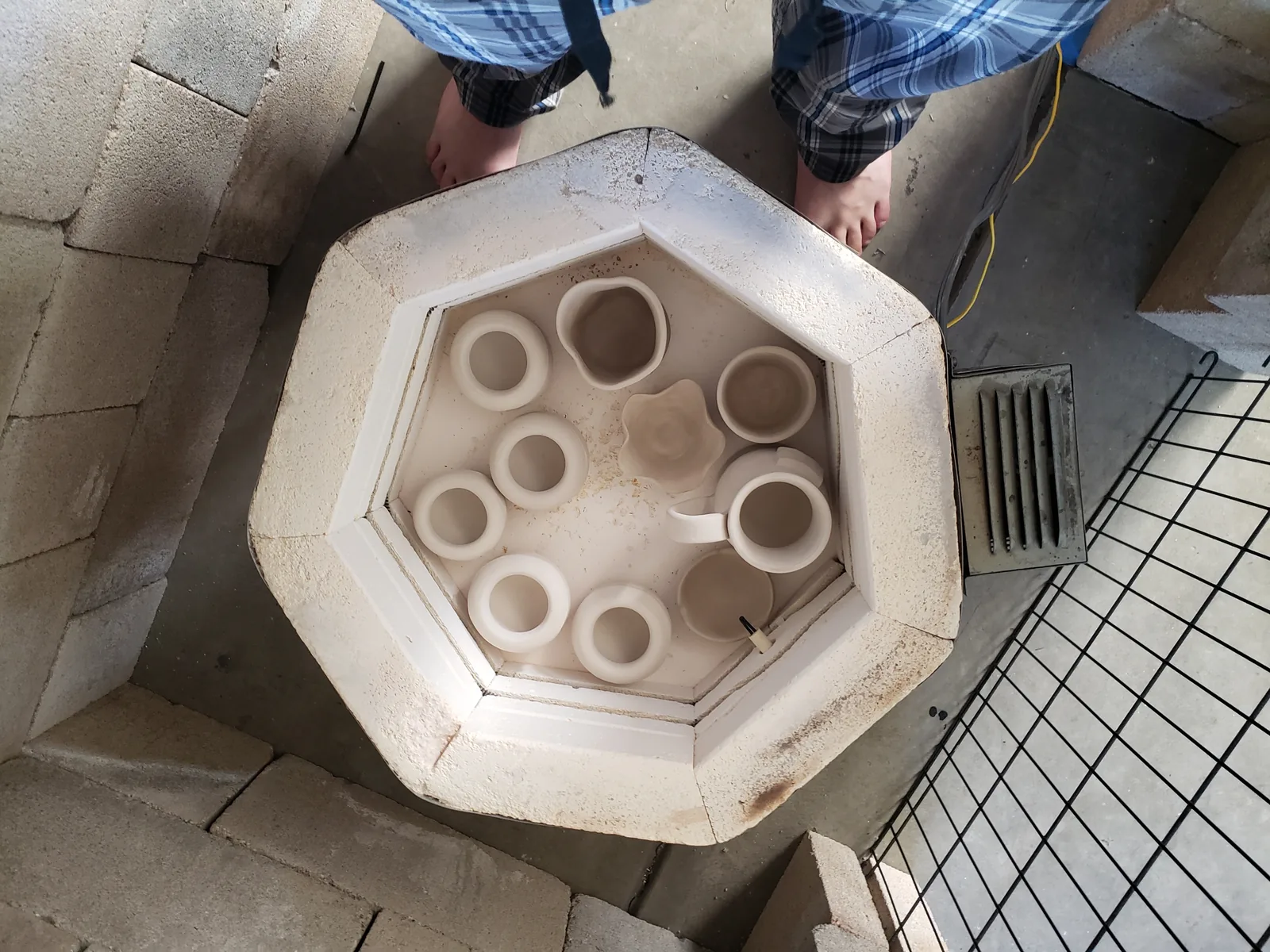 Kiln loaded with ware